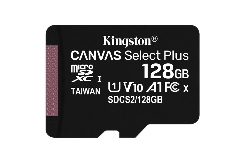 Carte Mémoire micro SD 128Go Canvas select plus+adapt SD* Kingston  SDCS2/128GB*