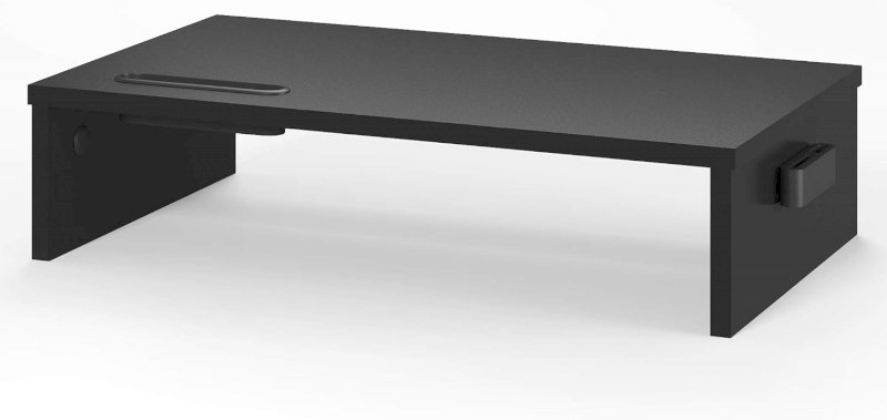 Support de Moniteur Réhausseur d'Écran Ergonomique en Bois Noir pour Écran PC