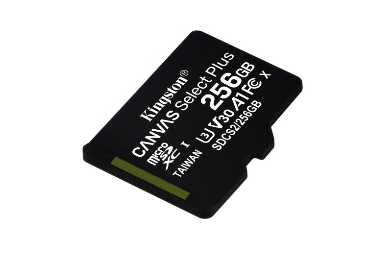 Carte Mémoire micro SD 256Go Canvas select plus+adapt SD* Kingston  SDCS2/256GB* Carte Mémoire micro SD 256Go Canvas select plus+adapt SD* Kingston  SDCS2/256GB*