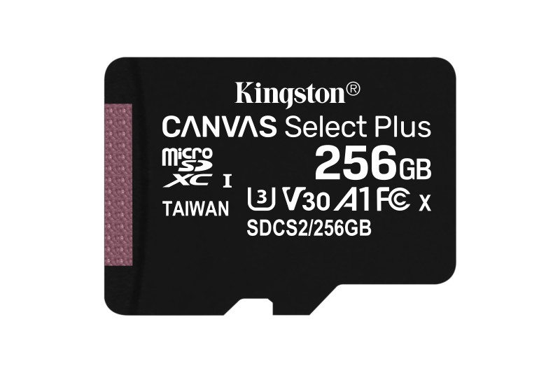 Carte Mémoire micro SD 256Go Canvas select plus+adapt SD* Kingston  SDCS2/256GB*