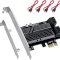 Carte PCIe SATA 4 Ports avec 4 câbles SATA