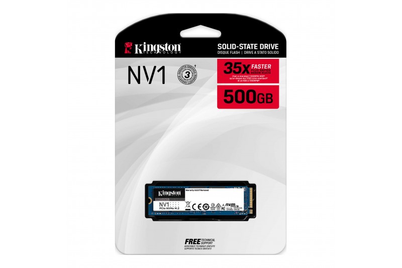 SSD Kingston M.2 2280 NVMe 500Go * Kingston  SNVS/500G * SSD Kingston M.2 2280 NVMe 500Go * Kingston  SNVS/500G *