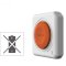 Multiprise CUBE grise et orange 4 Prises + télécommande * Allocacoc 1510EUORRM *
