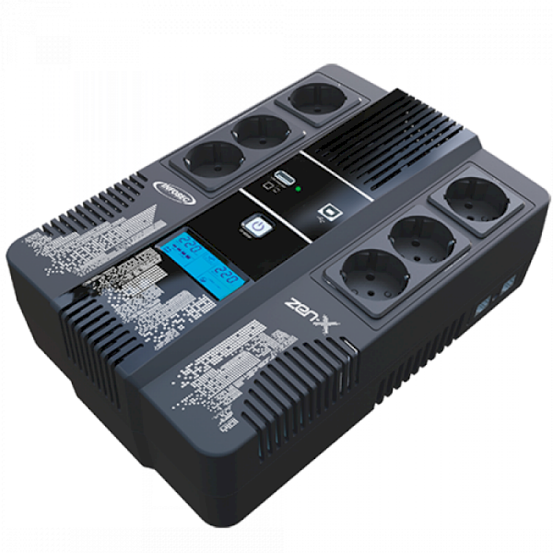 Onduleur Line Inter Zen-x 800 800VA 6 prises FR dont 3 Ondulées *Infosec 66071*