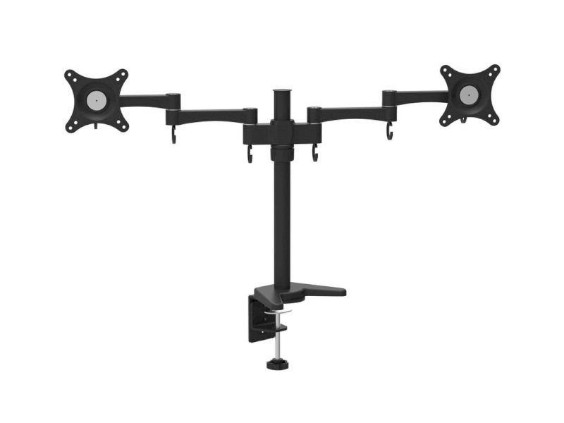 Support écran double bras noir - 10-25 * 9011091 *